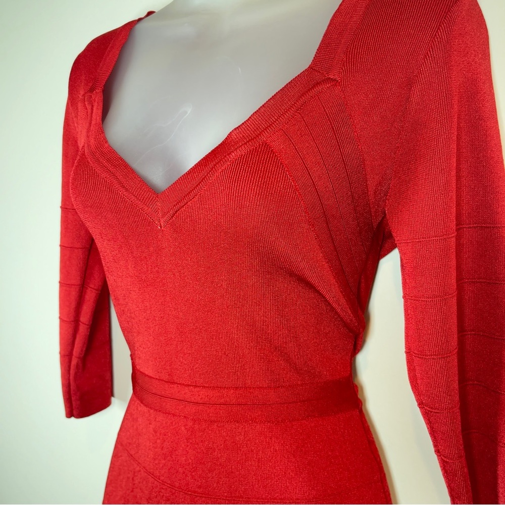 Kardashian Kollection Signature Red Bandage Dress, Size Women's XS - Picture 5 of 10